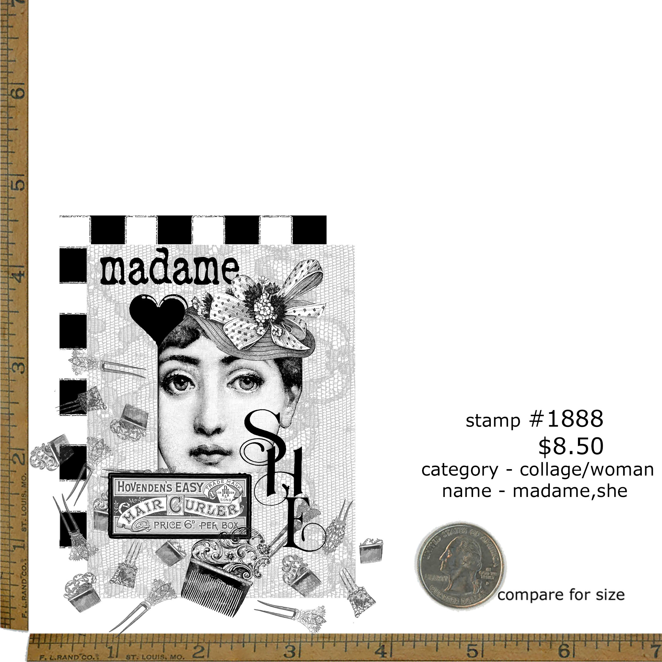 #1888 - Madame, She - Collage/Woman